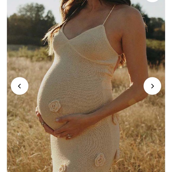 Chic Ivory Floral Maxi Dress - Picture 3 of 3